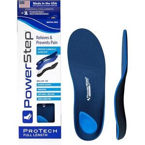 NWT PowerStep ProTech Orthotic Insoles - Plantar Fasciitis Relief, Size M3-W5.5